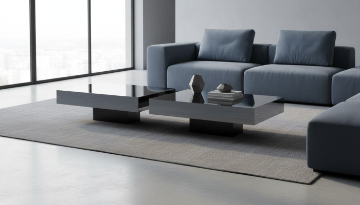 Couchtische Tisch Luxus Glas Tische Konsolen Design Möbel Set 2x neu
