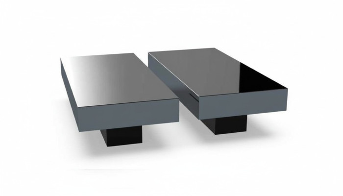 Couchtische Tisch Luxus Glas Tische Konsolen Design Möbel Set 2x neu