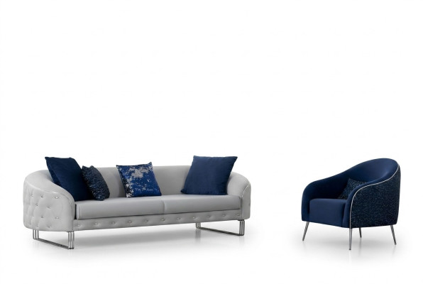 Modern Sofa Set 2 tlg Wohnzimmer Luxus Sofagarnitur 3+1 Sitzer Möbel