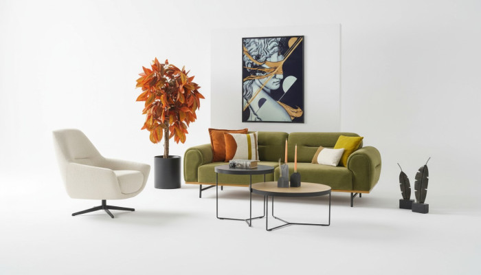 Modern Sofagarnitur 3 + 1 Sitzer Grün Couchen Design Wohnzimmer set 2tlg