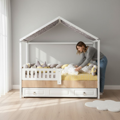 Bettrahmen Perfekte Kinderbett Kinderzimmer Bettgestelle Helles Holz