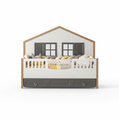 Bettrahmen Perfekte Kinderbett Kinderzimmer Bettgestelle Grau Holz