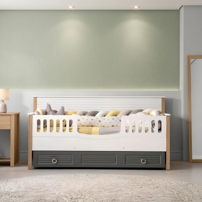 Bettrahmen Perfekte Kinderbett Holz Kinderzimmer Bettgestelle Grau