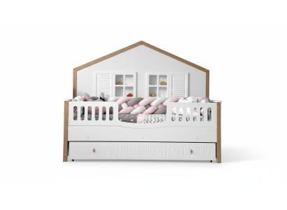 Bettrahmen Kinderbett Bett Kinderzimmer Kinderzimmermöbel Weiße Holz