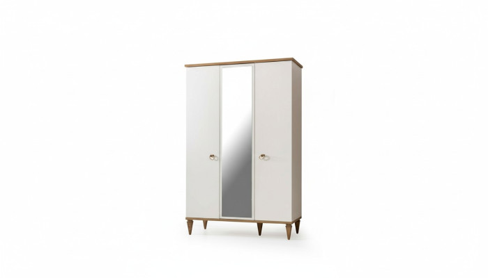 Luxuriöser Weißer Kleiderschrank Designer Holzschrank Glasschrank Möbel