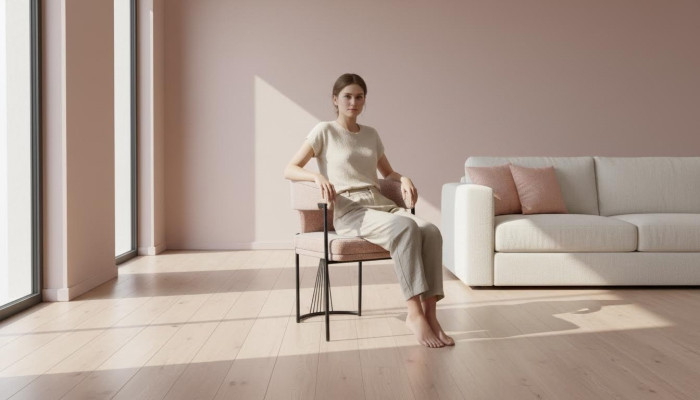 Beiger Designer Stuhl Metallstühle Luxuriöse Esszimmer Polsterstühle