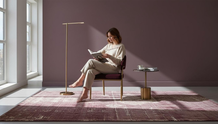 Dunkel-Lila Esszimmer Stuhl Designer Metallrahmen Esszimmer Holz Stühle