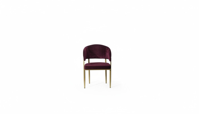 Dunkel-Lila Esszimmer Stuhl Designer Metallrahmen Esszimmer Holz Stühle