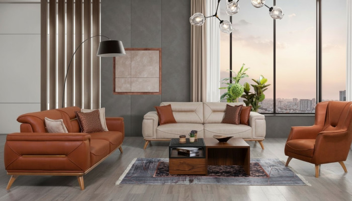 Wohnzimmer Designer Sitzmöbel Sofagarnituren 3-Sitzer Polstersessel 3tlg