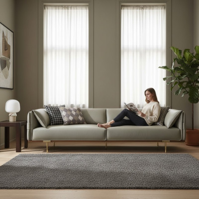 Grüner 3-Sitzer Wohnzimmer Ledersofas Designer Exklusive Couch Sofas