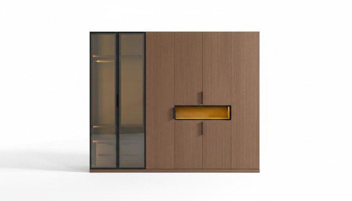 Hochwertiger Kleiderschrank Exklusive Schlafzimmer Möbel LED-Schränke