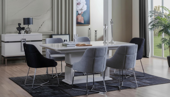 Exclusive Esszimmer Set Besteht aus 7tlg. Esstisch und 6x Stühle neu