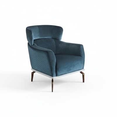 Design Sessel Modern grün farbe Wohnzimmer Sitzmöbel Textil Luxus Möbel