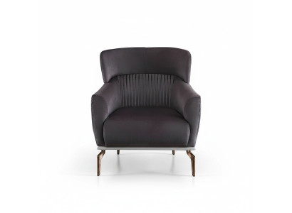 Sessel Modern Schwarzer Lounge Club Wohnzimmer Textil Luxus Design