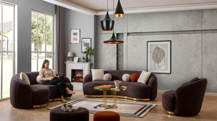 Stil Wohnzimmer Set Couchen Designer Sofagarnitur 4+3+1 Sitz Möbel