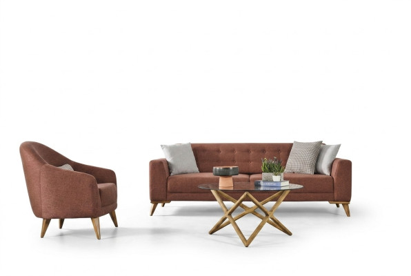 Wohnzimmer set Rosa Stilvoll Garnitur sofa 3+1 Sitzer Sessel Couchen