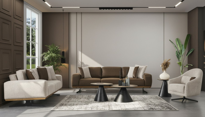Sofagarnitur 4+3+1 Sitz Luxus Möbel Sofas Wohnzimmer Couch Sofa 3tlg
