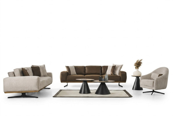 Sofagarnitur 4+3+1 Sitz Luxus Möbel Sofas Wohnzimmer Couch Sofa 3tlg