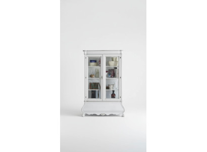 Klassische Wohnzimmermöbel Weiße Holzvitrine Wohnzimmermöbel Schrank