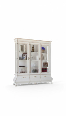 Holzvitrine Luxus Schränke Klassisches Sideboard Möbel Italienisch 185x50cm