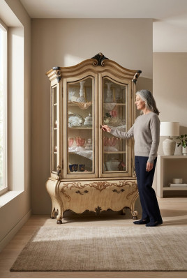 Vitrine Anrichte Schränke Design Italienische Möbel Schrank Luxus Regal