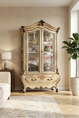 Vitrine Anrichte Schränke Design Italienische Möbel Schrank Luxus Regal