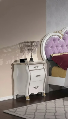 Nachttisch mit 3 Schubladen Holzschrank Design klassisch Neu