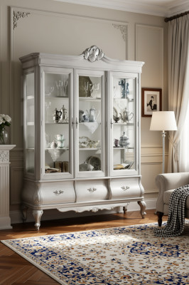 Holzvitrine Luxus Schrank Klassisches Sideboard Möbel Italienisch Schränke