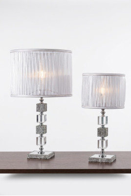 Luxuriöse Weiße Tischlampe Kristall Kronleuchter Klassischer Stil Neu