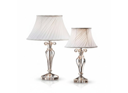 Klassische Weiße Tischlampe Kronleuchter Stil Kristall Stehlampe Neu