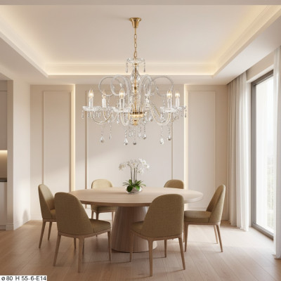 Luxuriöse Deckenleuchte Kronleuchter Kristall Lampe Lampe Leuchten