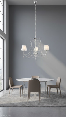 Luxuriöser Kristall Hängeleuchter Stilvoller 3x Lampen Deckenlüster