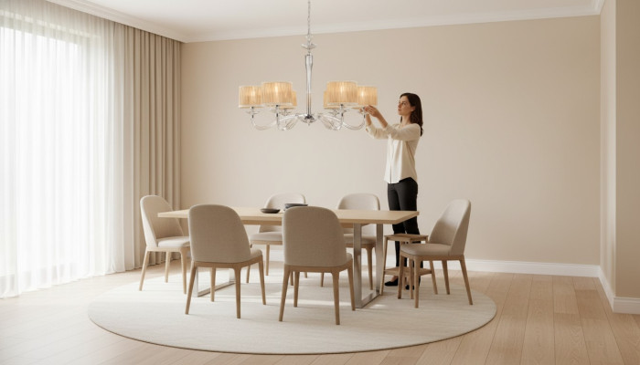 Luxuriöse Pendelleuchten Deckenleuchter beige Deckenleuchte modern neu