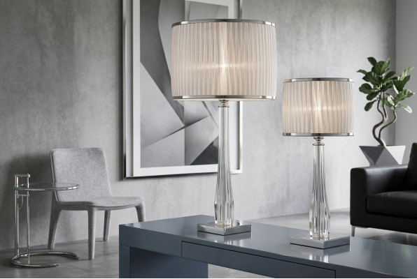 Design Tischleuchte Lampe Nachttisch Tisch Lampe weiß Konsolen Leuchte