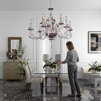 Luster Kristall Kronleuchter Lampe Deckenleuchte Leuchte Hängeleuchte neu
