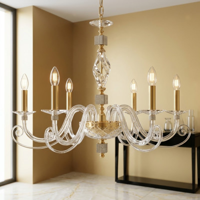 Luxus Deckenleuchter Deckenleuchte Kronleuchter Kristall Lampe