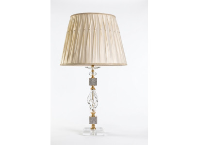 Luxuriöse Leuchte Tischlampe stilvolle Beige Tischlampe Tisch Kristall neu
