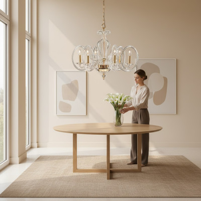 Kronleuchter Leuchte Hängeleuchte Lampe Kristall Luster Deckenleuchte