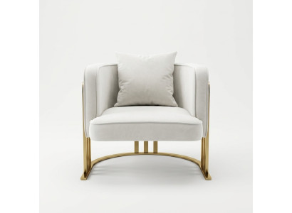Hochwertig Textil Sessel Stilvolle Weiß Sessel modern Sessel Fernseh Couch