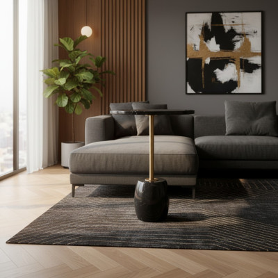 Schwarzer Couchtisch Luxus Kaffeetisch Wohnzimmer Design Beistelltische