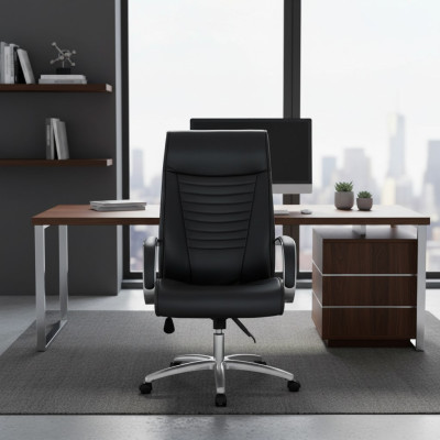 Stylish Gaming Chair Schwarz Bürostuhl Schreibtisch Drehstuhl Chefsessel Neu