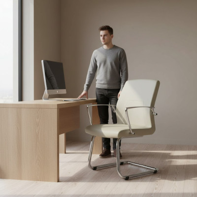 Bürostuhl Weiß Schreibtischstuhl Drehstuhl Büromöbel Büro Sitzmöbel Neu