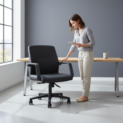 Bürostuhl Schwarz Schreibtischstuhl Drehstuhl Büromöbel Büro Sitzmöbel neu
