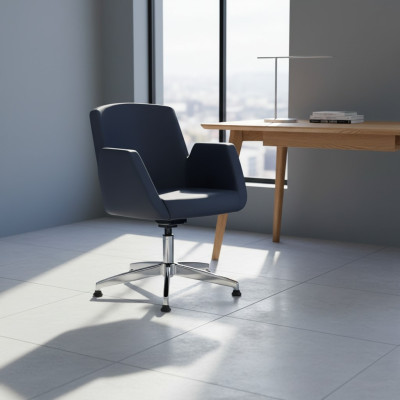 Stuhl Polsterung Kunstleder Bürostühle Modern Computer Stühle Möbel Schwarz