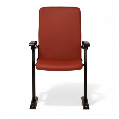 Sessel Sofa 1 Sitzer für Theater Design Luxus Rot Sessel Art Deco Textil Neu
