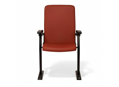 Sessel Sofa 1 Sitzer für Theater Design Luxus Rot Sessel Art Deco Textil Neu