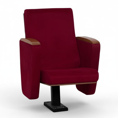 Sessel Art Deco Sessel Sofa 1 Sitzer für Theater Design Luxus Rot Textil Neu