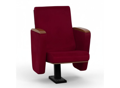 Sessel Art Deco Sessel Sofa 1 Sitzer für Theater Design Luxus Rot Textil Neu