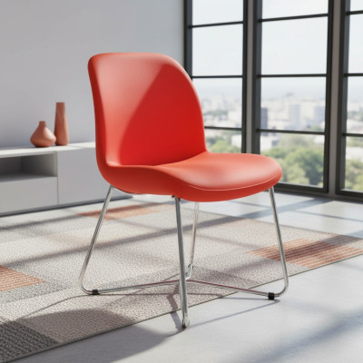 Stühle Luxus Orange Design gepolstert Stühle Büromöbel neue Textilmöbel