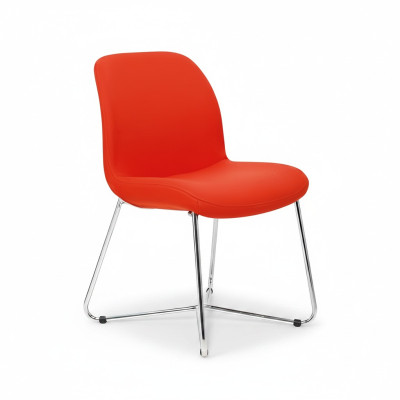 Stühle Luxus Orange Design gepolstert Stühle Büromöbel neue Textilmöbel